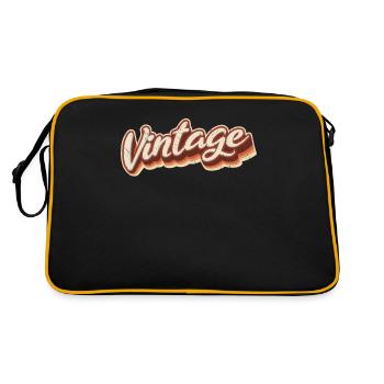 Vintage - Retro Tasche - Schwarz/Gold - Hinten