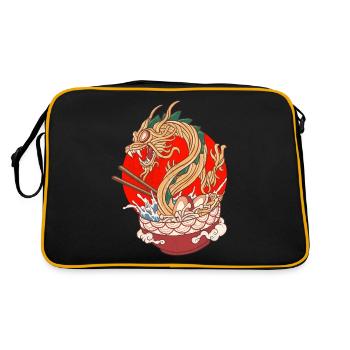 Nouilles japonaises de dragons-dragons - Sac Retro - noir/or - Dos