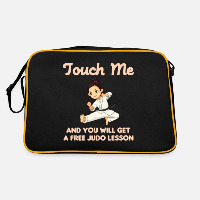 Judo Lady Touch Me and You Get a Cost Retro Bag
