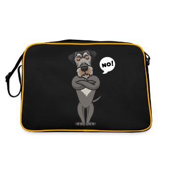 Sturer Irish wolfhound dog funny dog possessions - Retro Bag - black/gold - Back