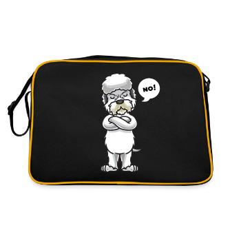 Sturer Dandie Dinmont Terrier Dog Funny - Retro Bag - black/gold - Back
