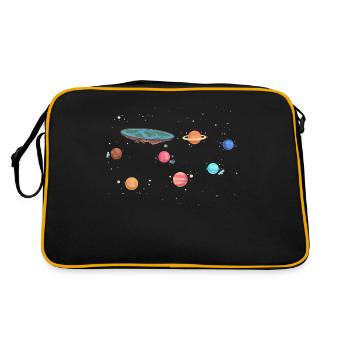 Flat Earth Society - Sac Retro - noir/or - Dos