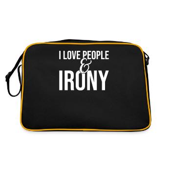 I hate people - Retro Bag - black/gold - Back