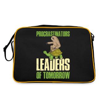 Procrastinators Leaders Procrastination Gift - Retro Bag - black/gold - Back