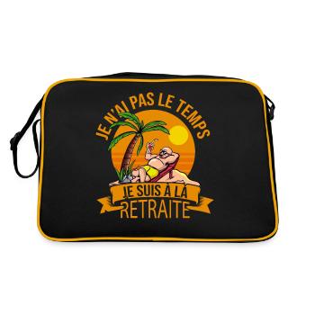Cadeau Retraité Humour Départ À La Retraite - Sac Retro - noir/or - Dos