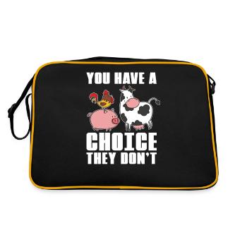 Veggie Vegetables Vegetarian Vegetarian - Retro Bag - black/gold - Back