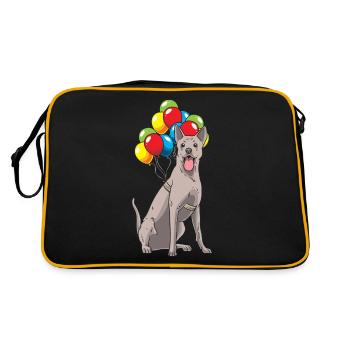 Thai Ridgeback with balloons - Retro Bag - black/gold - Back