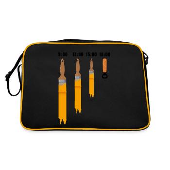 Funny after-work painter painters work-life balance - Retro Bag - black/gold - Back