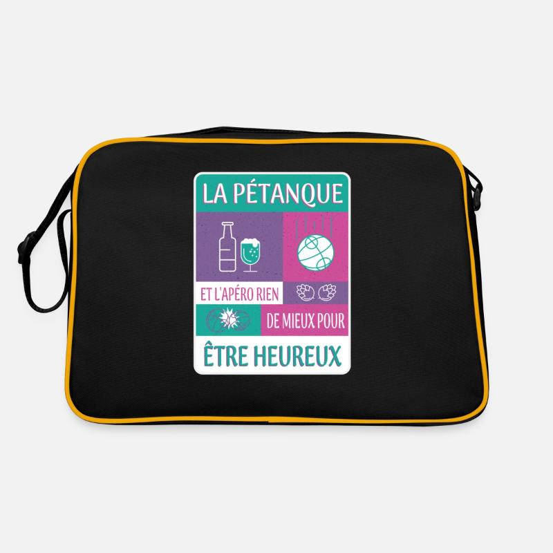 PETANQUE UND APERITIF Retro Tasche