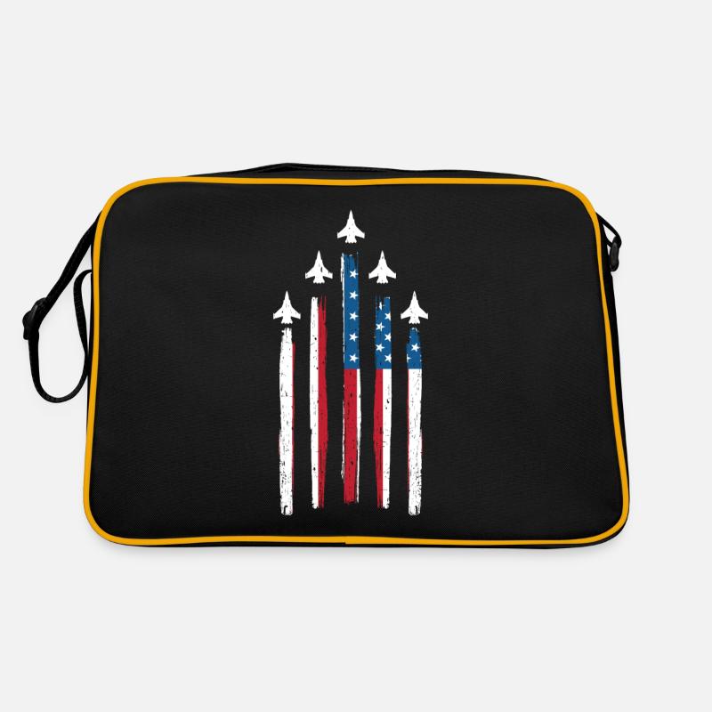 Avion Drapeau américain Sac Retro