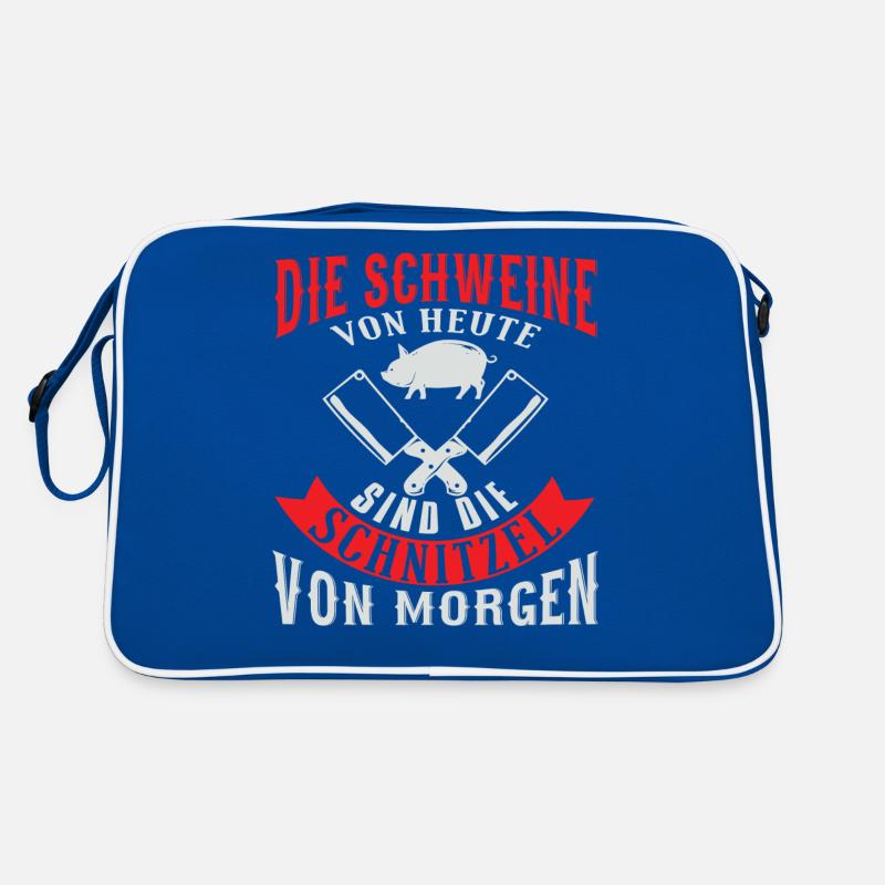 Metzger Fleischer Fleisch Fleischerei Geschenk Retro Tasche