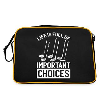 Golf golf club sport golfball sort - Sac Retro - noir/or - Dos