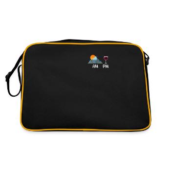 Hiking AM Wine Glas PM Mountains Mountaineering - Retro Bag - black/gold - Back