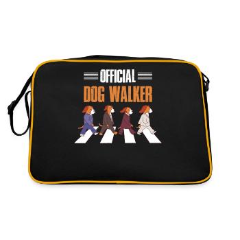 Official Dog Walker Dog Walk Gift - Retro Bag - black/gold - Back