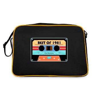 Best of 1981 Rétro cassette motif d’anniversaire - Sac Retro - noir/or - Dos