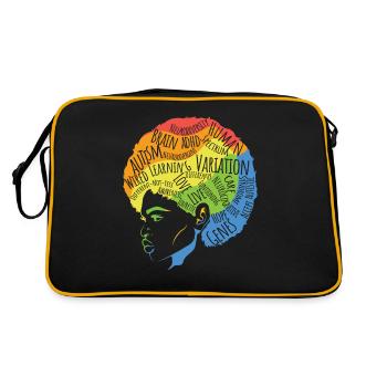 La vie embrasse la neurodiversité du cerveau TDAH-Bewu - Sac Retro - noir/or - Dos