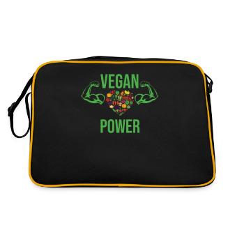 Végétaliens végétaliennes légumes Végétalien - Sac Retro - noir/or - Dos