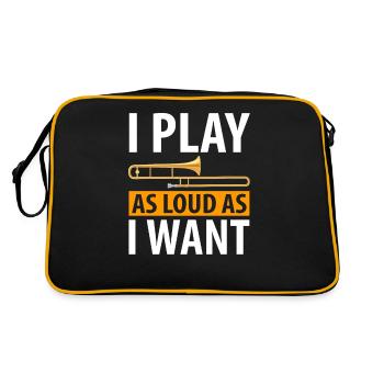 Trombone trombone trombone player gift trombones - Retro Bag - black/gold - Back