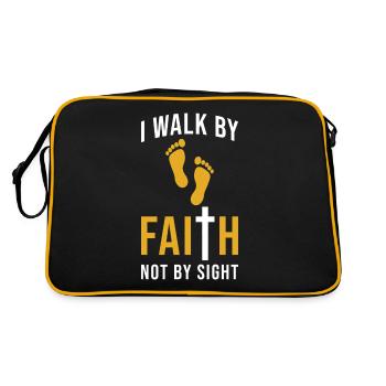 Walk by Faith not by Sight - Retro Bag - black/gold - Back