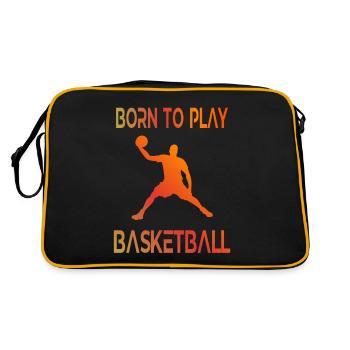Basket joueur Born to play Basketteur - Sac Retro - noir/or - Dos