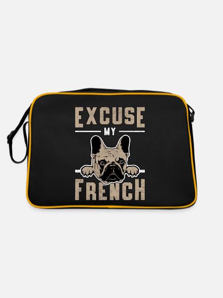 Chien chien chien de chien vintage cadeau - Sac Retro - noir/or - Dos