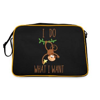 Anything but monkeys - Retro Bag - black/gold - Back