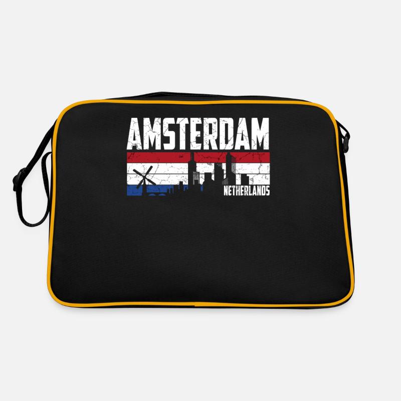 Amsterdam Skyline Niederlande Retro Tasche