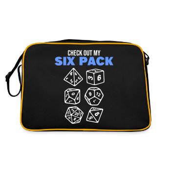 D20 Six Pack RPG Jeu de rôle - Sac Retro - noir/or - Dos