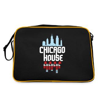 Chicago House Music Vintage DJ - Retro Bag - black/gold - Back