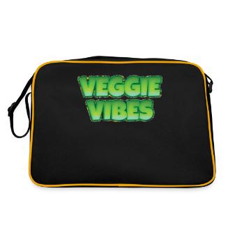 Veggie Vegetables Vegetarian Vegetarian - Retro Bag - black/gold - Back