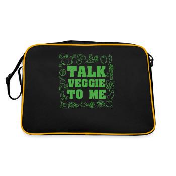 Veggie Vegetables Vegetarian Vegetarian - Retro Bag - black/gold - Back