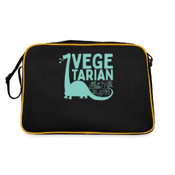 Veggie Vegetables Vegetarian Vegetarian - Retro Bag - black/gold - Back
