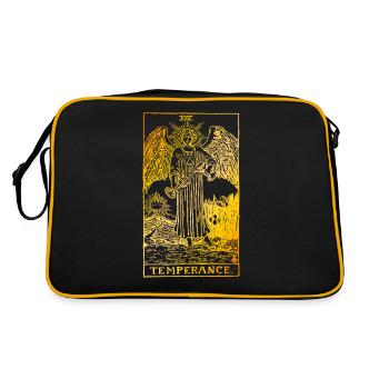 Temperance Vintage Tarot Card Temperance - Retro Bag - black/gold - Back