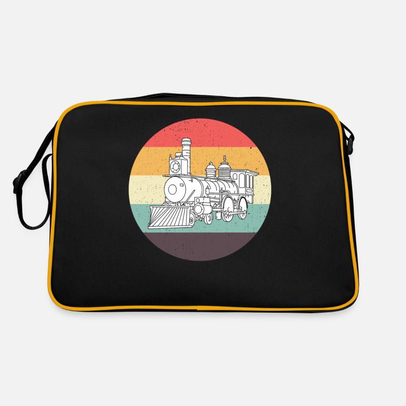 Lokomotive Eisenbahnfan Eisenbahnliebhaber Retro Tasche