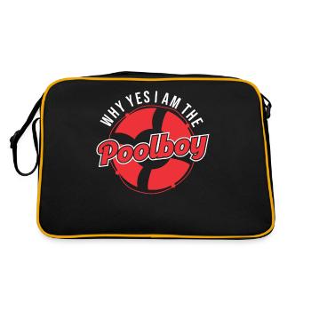 Poolboy Lifeguards Funny Lifesaver Pool - Retro Bag - black/gold - Back