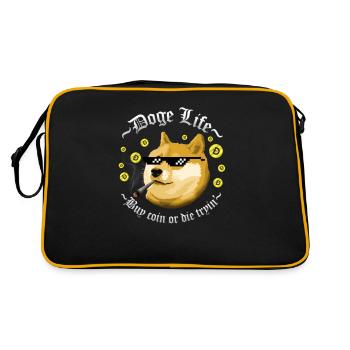 Dogecoin sort drôle - Sac Retro - noir/or - Dos