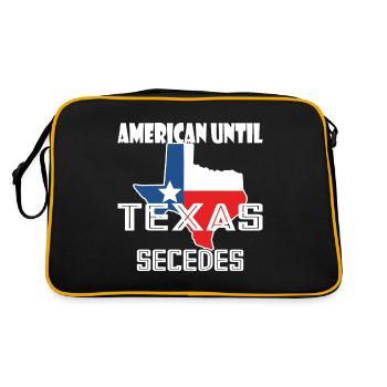 Texas Flagge Usa Texas Amerika - Retro Tasche - Schwarz/Gold - Hinten