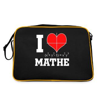 J’aime les mathématiques - Mathématicien et professeur de mathématiques Cœur - Sac Retro - noir/or - Dos