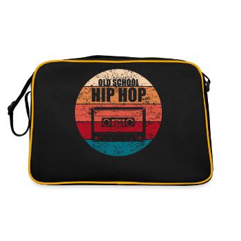 Old School Hip Hop Rap Cassette Rétro Cadeau - Sac Retro - noir/or - Dos
