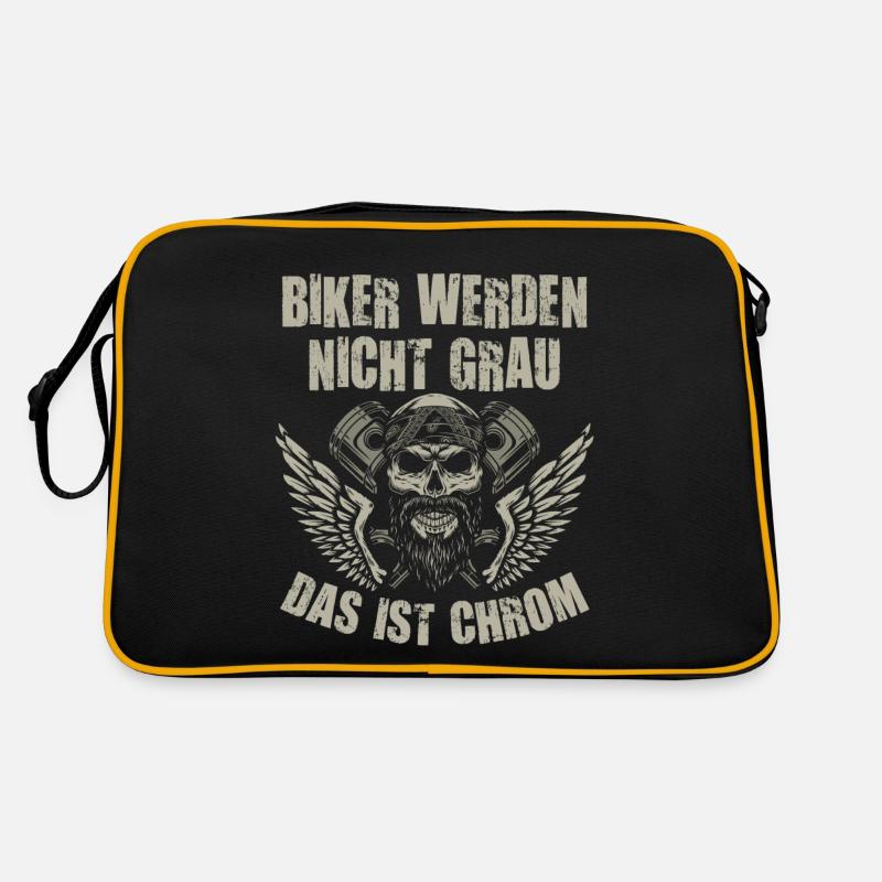 Biker Werden Nicht Grau Das Ist Chrom Retro Tasche