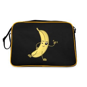 Banane Lustig - Retro Bag - black/gold - Back