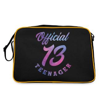 13th Birthday Girl Teen Teen - Retro Bag - black/gold - Back