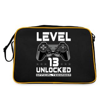 13. Geburtstag Jungen Gamer Teenager Gaming - Retro Tasche - Schwarz/Gold - Hinten