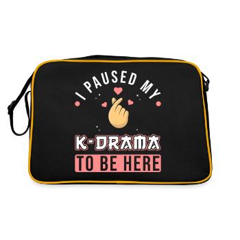 KDrama K-Drama saying funny - Retro Bag - black/gold - Back