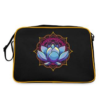 Spirituel Mandala Lotus Art - Sac Retro - noir/or - Dos