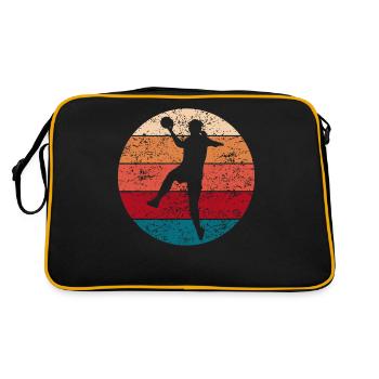 Handball handball sportive sportive cadeau dames - Sac Retro - noir/or - Dos