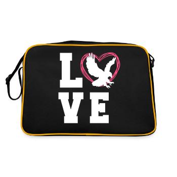 T-shirt Hawk pour femme - Sac Retro - noir/or - Dos