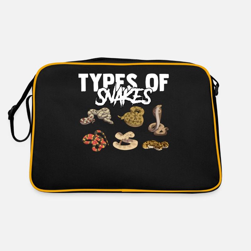 Schlangen - Retro Tasche - Schwarz/Gold
