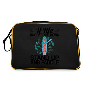 Stand Up Paddle Board Paddle Cadeau - Sac Retro - noir/or - Dos