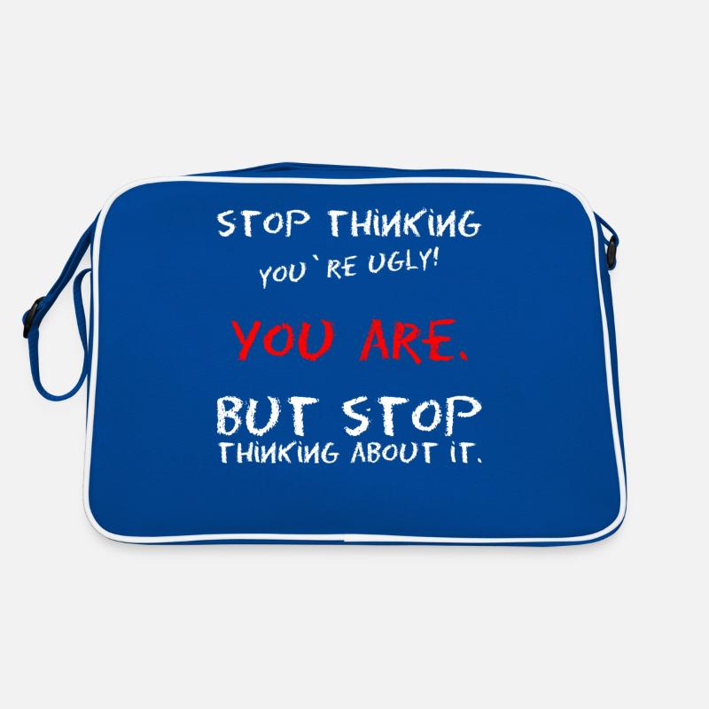 Meme saying self-confidence ugly beauty Retro Bag